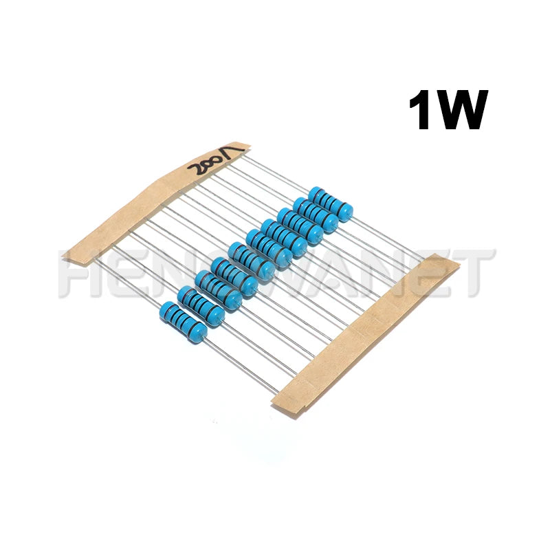 300PCS 1W 1/2W 1/4W 10R - 1M Ohm Resistance Set 1% Metal Film Resistor Assortment Kit 30Kinds*10pcs=300PCS