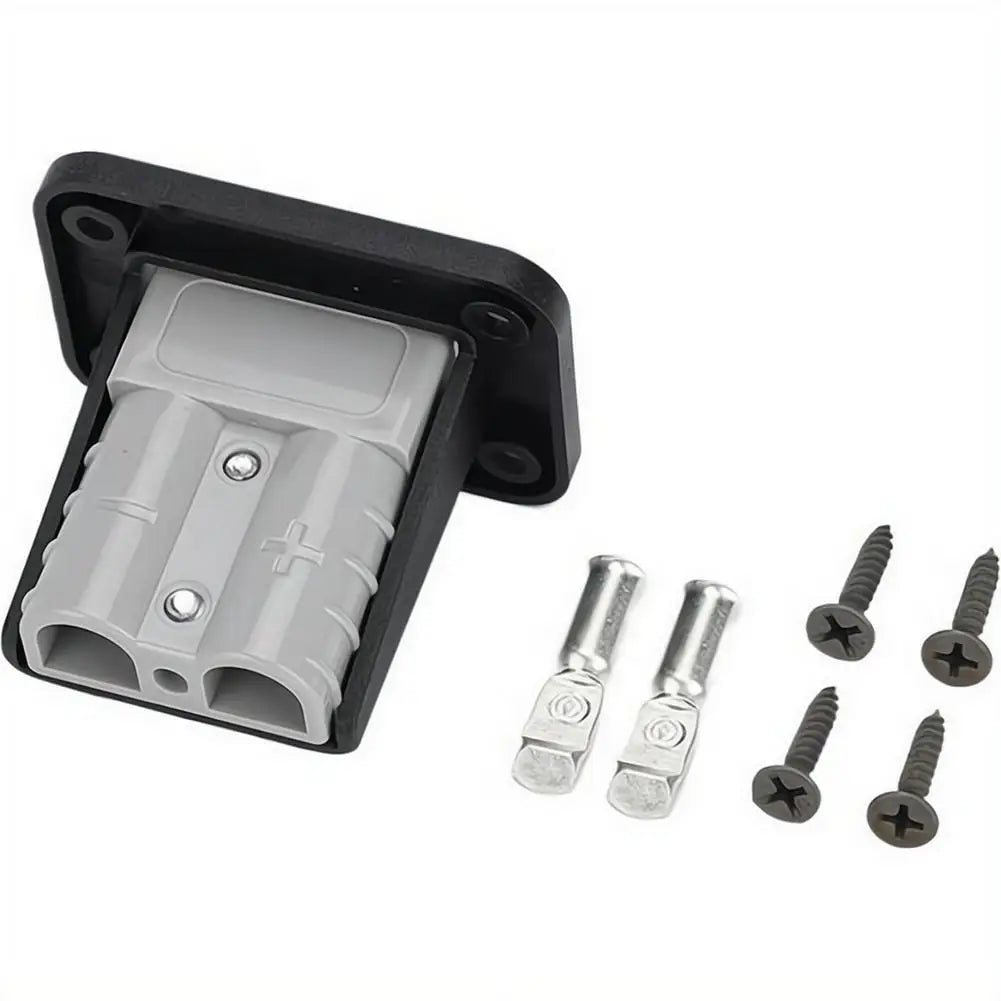 50 Amp Charging Battery Connector Flush Mount Anderson Plug Kit Mounting Bracket Panel Cover Accessories for Caravan Camper Boat