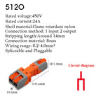 5PCS Quick Wire Connectors Lever Splicing 1/2/3/4/8/10 Pins Universal Compact Plugable Spliceable Male Female Terminals Blocks