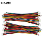 10pcs SH1.0/1.25 ZH1.5mm XH2.54/PH2.0mm Single Head Male Plug Connector 2P/3/4/5/6/7/8/9/10Pin 10cm 20cm Wire