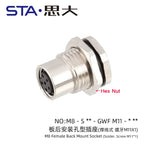 3 4 5 6 8 Pins M8 Solder Welding A D Coding Male Female Panel Mount IP67 Sensor Circular Connectors