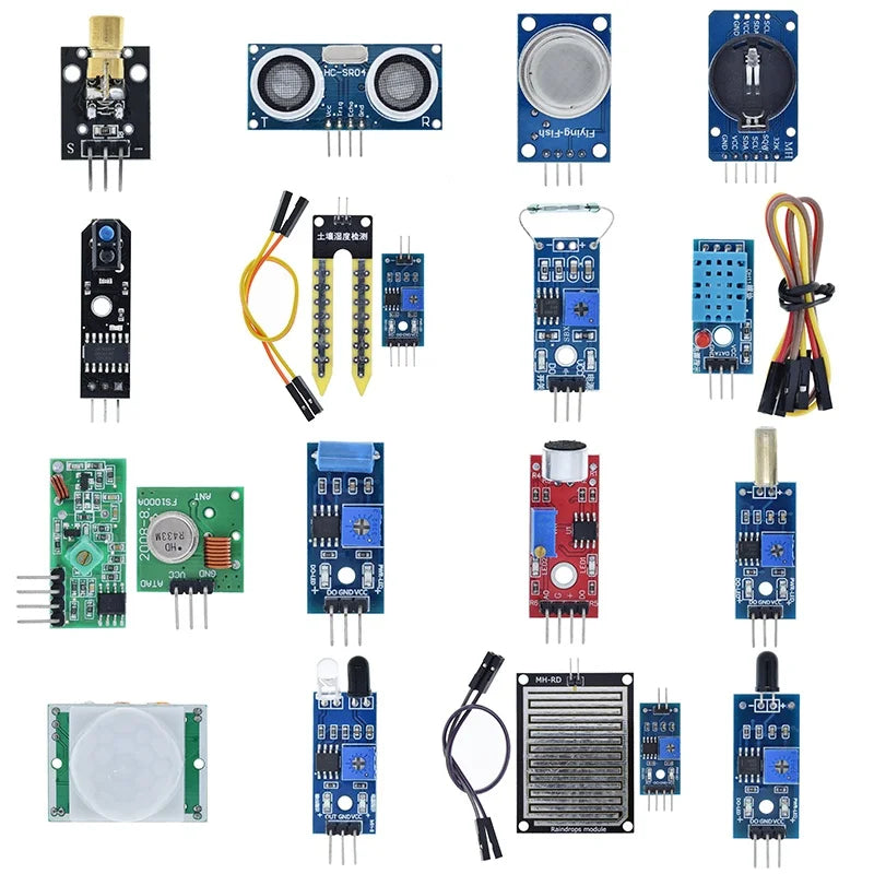 GREATZT Raspberry pi 2 3 the sensors module package HC-SR04 501 DHT11 DS3231 KY-008 Sound Rain Soil sensors for arduino kit