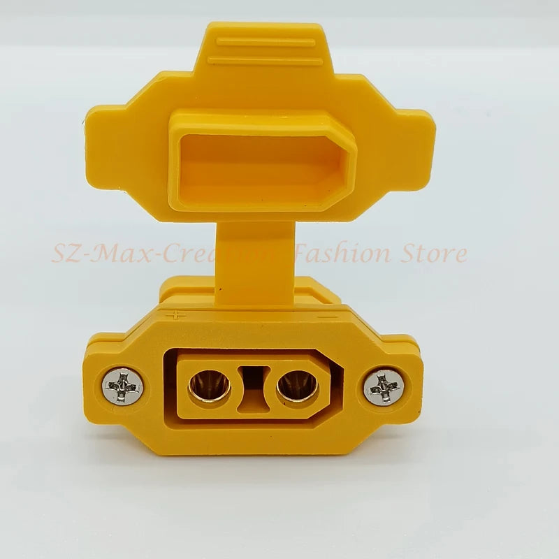 Original Amass XT90E-F Battery Connector XT90E Female Plug Gold-plated XT90 Mountable Connector Plug  Yellow Socket