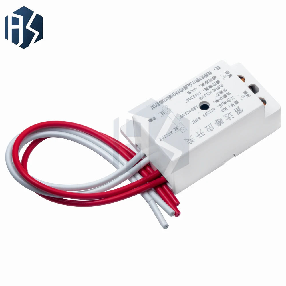 New 220V AC 50Hz Auto Infrared Sensor Switch PIR Microwave Radar Body Motion Sensor Module Adjustable For Time Distance Range