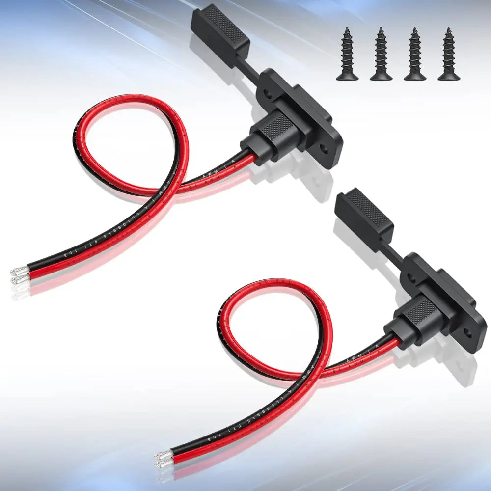Gadpow 30CM 12AWG SAE Cable Connector Car Battery Expansion Bidding Embedded Plug Socket for Solar Generator Battery Charger