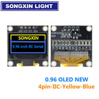 New product 0.96 inch OLED IIC White/YELLOW BLUE/BLUE 12864 OLED Display Module I2C SSD1306 LCD Screen Board for Arduino