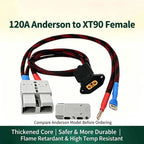 120A Anderson Connector Parallel with XT90 Female Socket to Copper Lug, XT90 Charging Port Discharge Shunt Cable