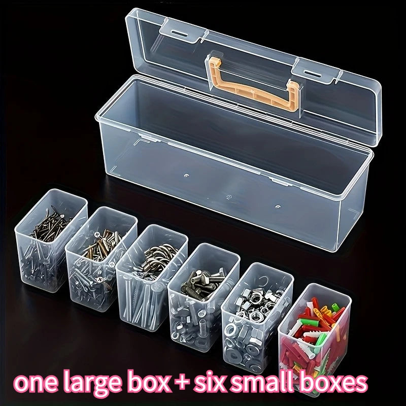 Clear Plastic Compartmentalized Organizer Box Holds 550+ Game Cards Storage Box  Portable With Adjustable Divider For Cards