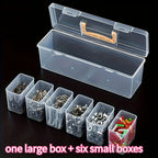 Clear Plastic Compartmentalized Organizer Box Holds 550+ Game Cards Storage Box  Portable With Adjustable Divider For Cards
