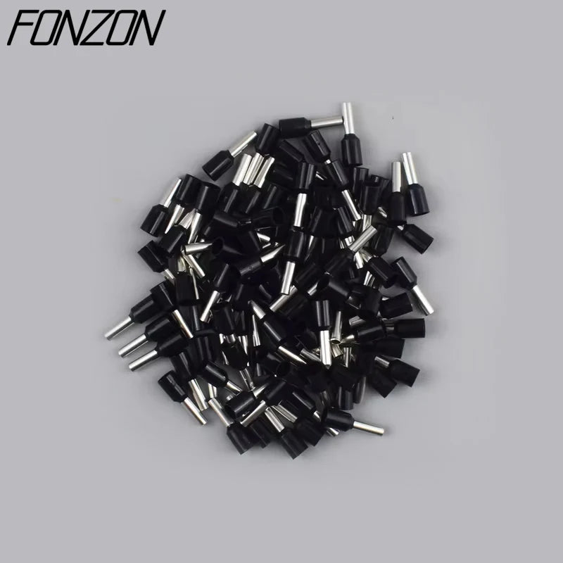 100PCS/pack Insulated Wire Crimp Terminals E0508 1008 1508 7508 2508 Tubular Pressure Wire Ferrule Connectors Pin-Type Connector