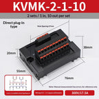 One in Multiple Out Direct Insertion Terminal Block Distribution Box DIN Rail Power Common Splitter PLC Signal Line Junction Box