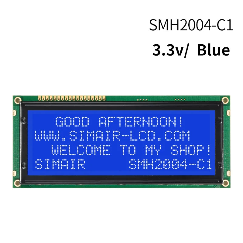 New STN COB 5/3.3V  HD7780 20*4 Dots Screen 2004 Big Character LCD Display 20x4 Blue