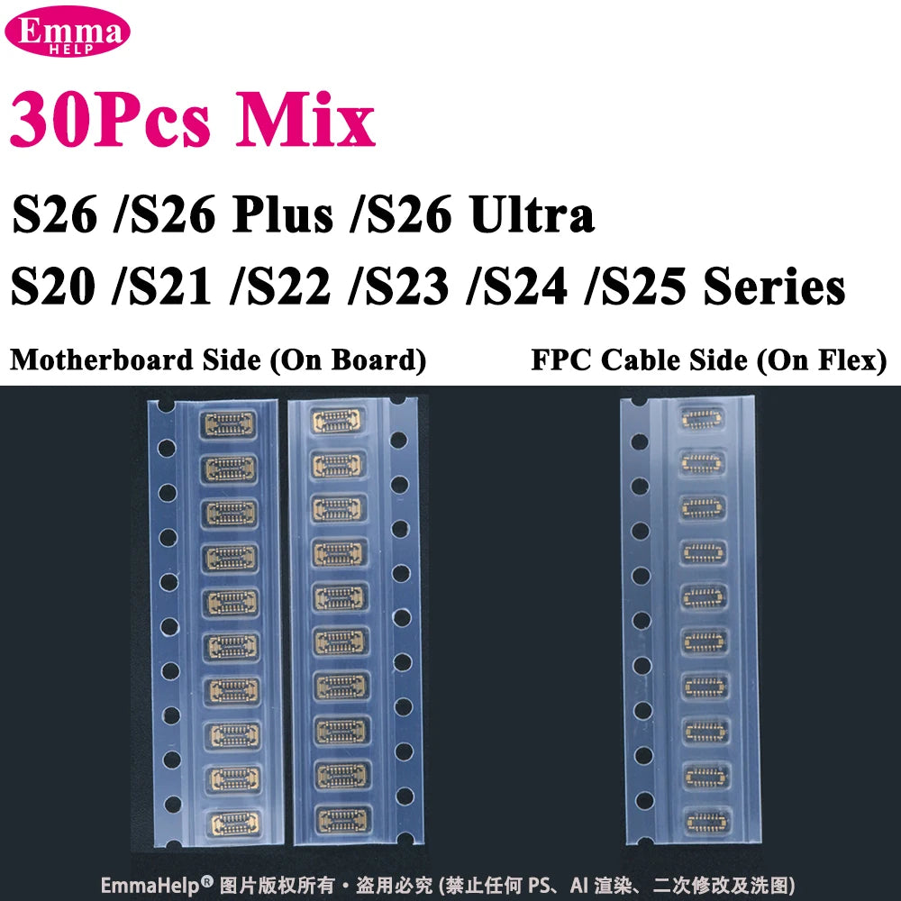10-60Pcs Wifi Signal FPC On Board Flex Cable for SamSung S26 S25 S24 Plus S20 S21 S22 S23 Ultra Antenna FPC 2*6Pin 12Pin