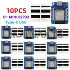 1-10PCS/ D1 Mini LIVE ESP32 ESP-32 WiFi+Bluetooth Internet of Things Development Board based ESP8266 Fully Functional TYPE-C