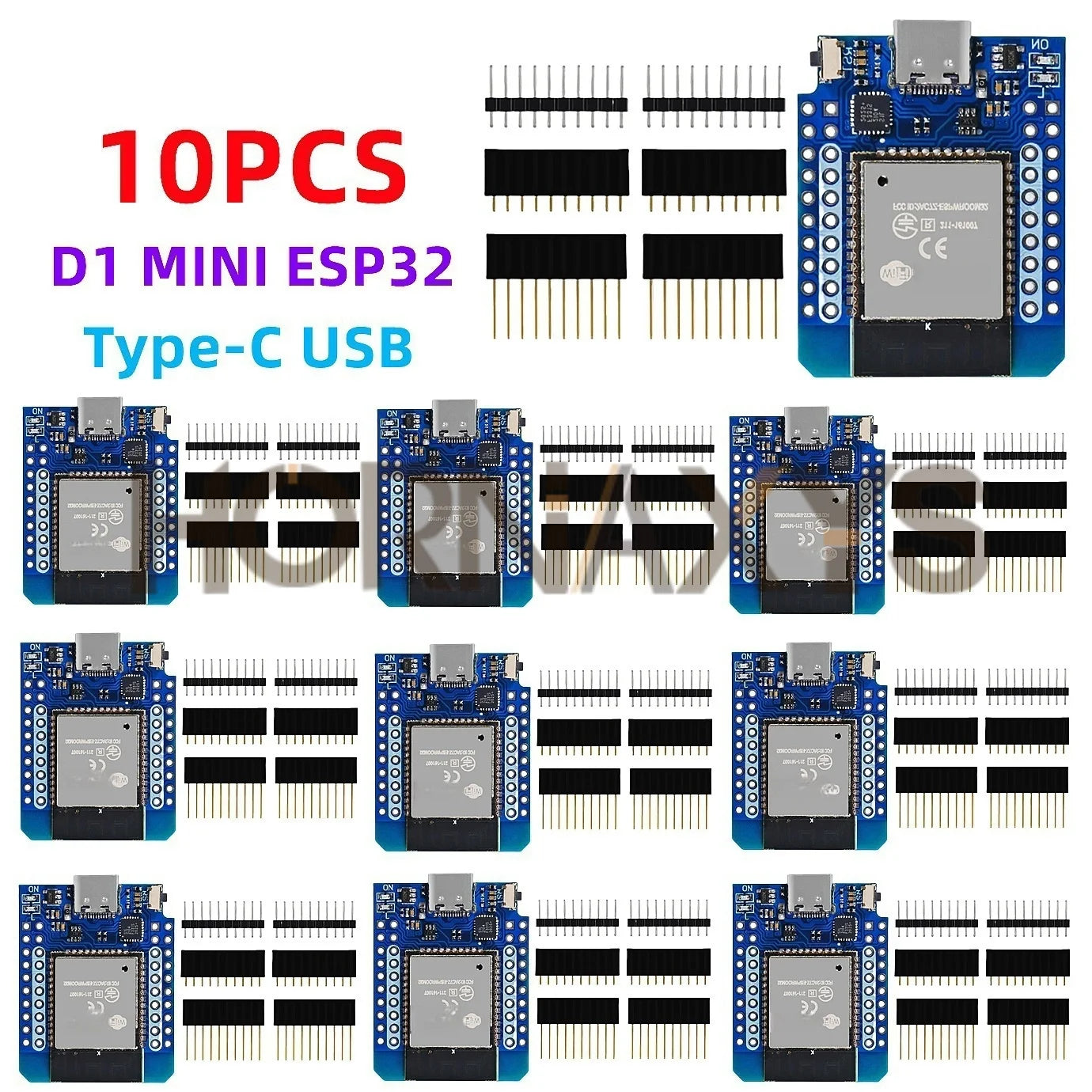 1-10PCS/ D1 Mini LIVE ESP32 ESP-32 WiFi+Bluetooth Internet of Things Development Board based ESP8266 Fully Functional TYPE-C