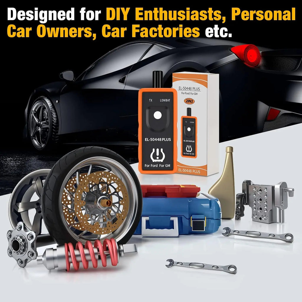 KINGBOLEN EL-50448 Plus TPMS Relearn Tool for Ford GM TPMS Relearn Tool for Ford GM Tire Pressure Monitor Sensor Reset Tool, 2 in 1 Relearn Tool for F150 Lincoln Buick Cadillac