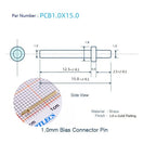 100/2000 Pcs Printed Circuit Board Male PCB Pins Gold Plated Press-Fit Tip Header Diameter 1.0 1.3 MM Brass Bias Connector Solid