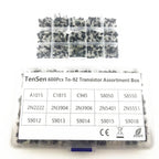 600Pcs TO-92 Transistor Kit Assortment Box A1015 C1815 S8050 8550 9012 9013 2N2222 3904 3906 C945 PNP/NPN Triode Electronics Kit