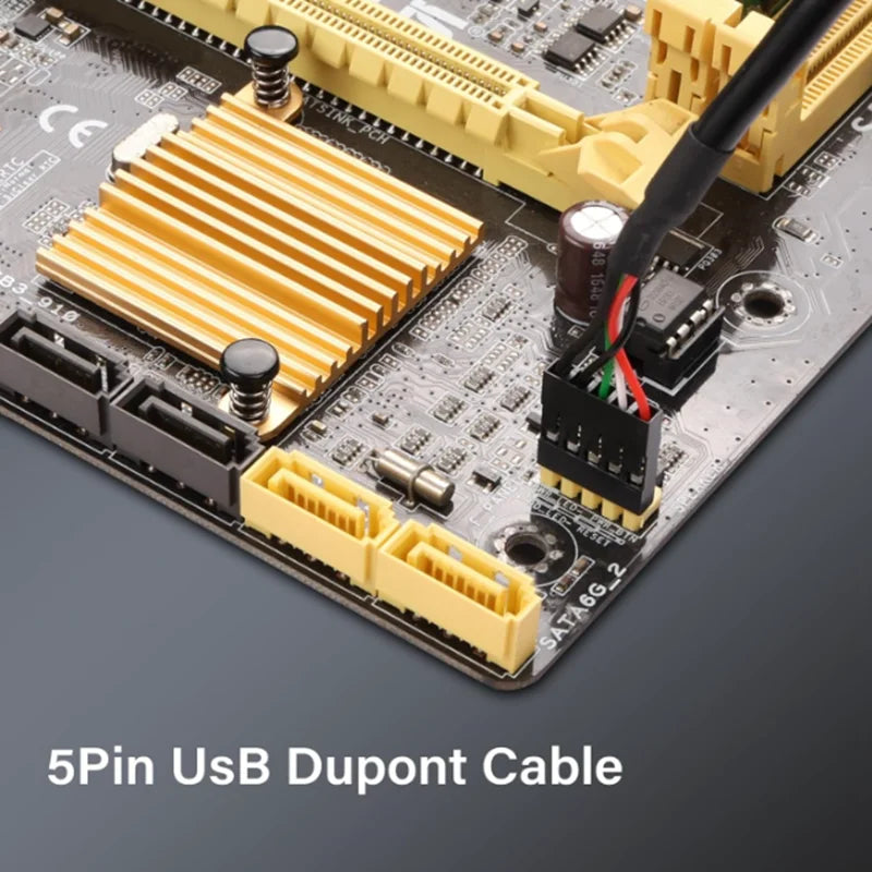 USB Header PCB Motherboard Cable USB 2.0 Micro 5Pin /Mini 5Pin Type-c Male USB Female to 9Pin Female 2.54