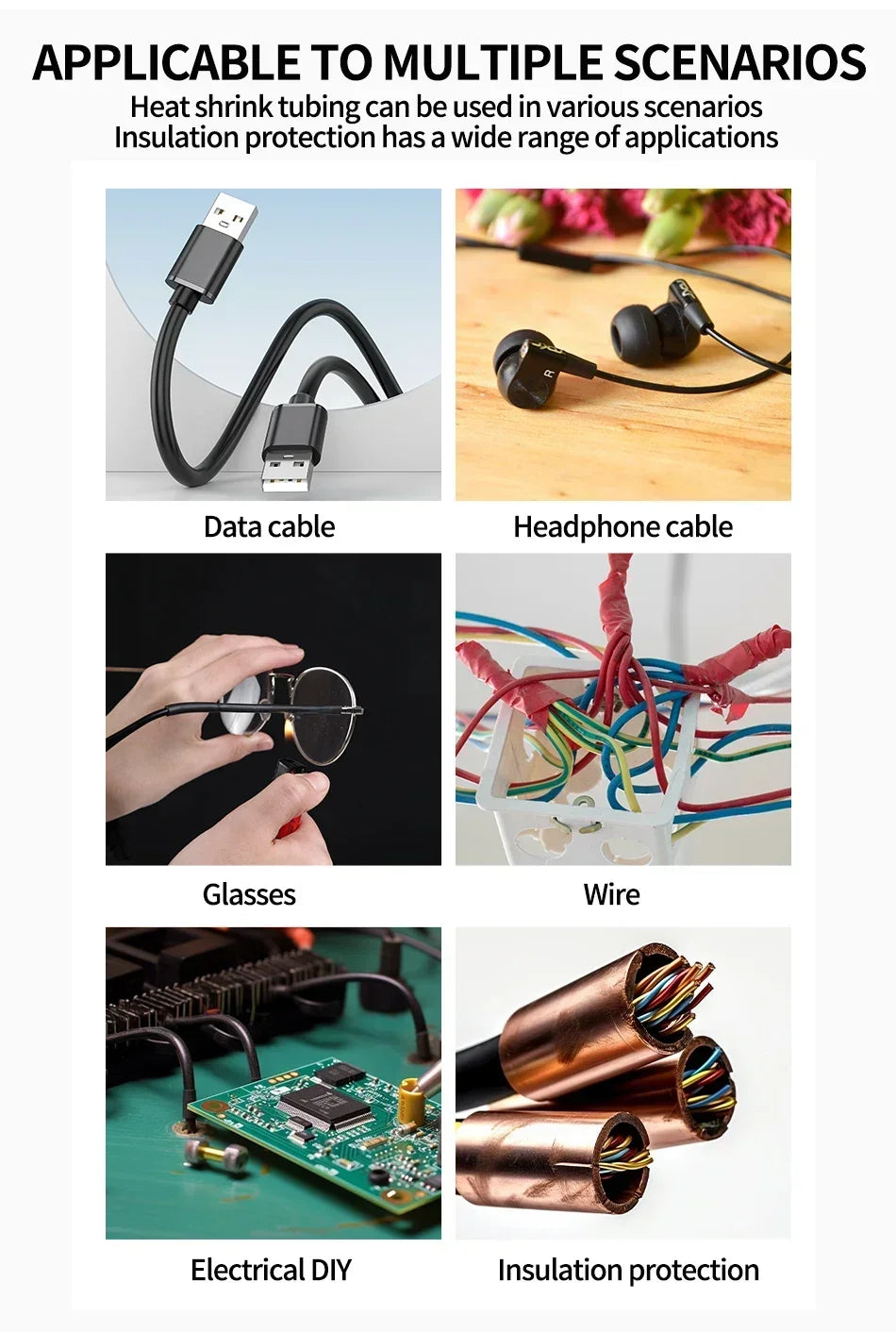 4:1 Heat Shrink Tube With Glue Thermoretractile Heat Shrinkable Tubing Dual Wall Heat Shrink Tubing 4 6 8 12 16 20 24 32mm
