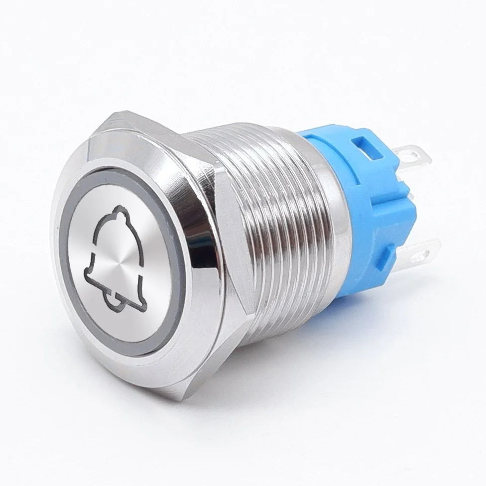 16/19/22mm Custom Metal Push Button Switch with Wire Laser Luminous Waterproof Latching Momentary 12V 220V 5V Motorcycle Switch