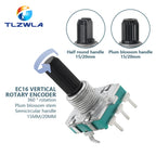 5PCS EC16 Type Power Amplifier Volume Encoder 360 Degree Rotating Digital Pulse Potentiometer 24 Bits Handle Long 15/20MM