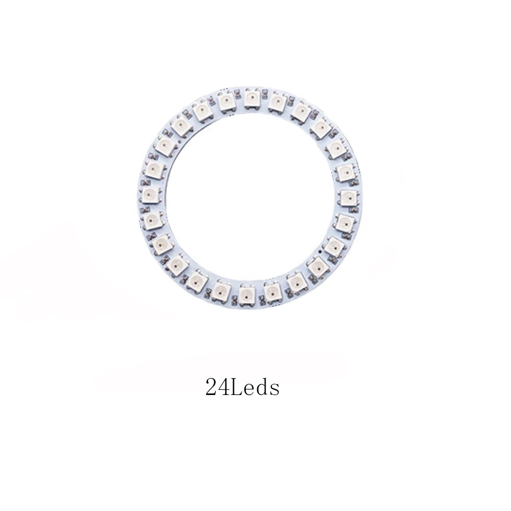 WS2812B DC5V Led Pixel Ring Individul AddressabIe Ring 5050 RGB WS2812 IC BuiIt-in Led ModuIe And 14Keys Lock USB  Controller