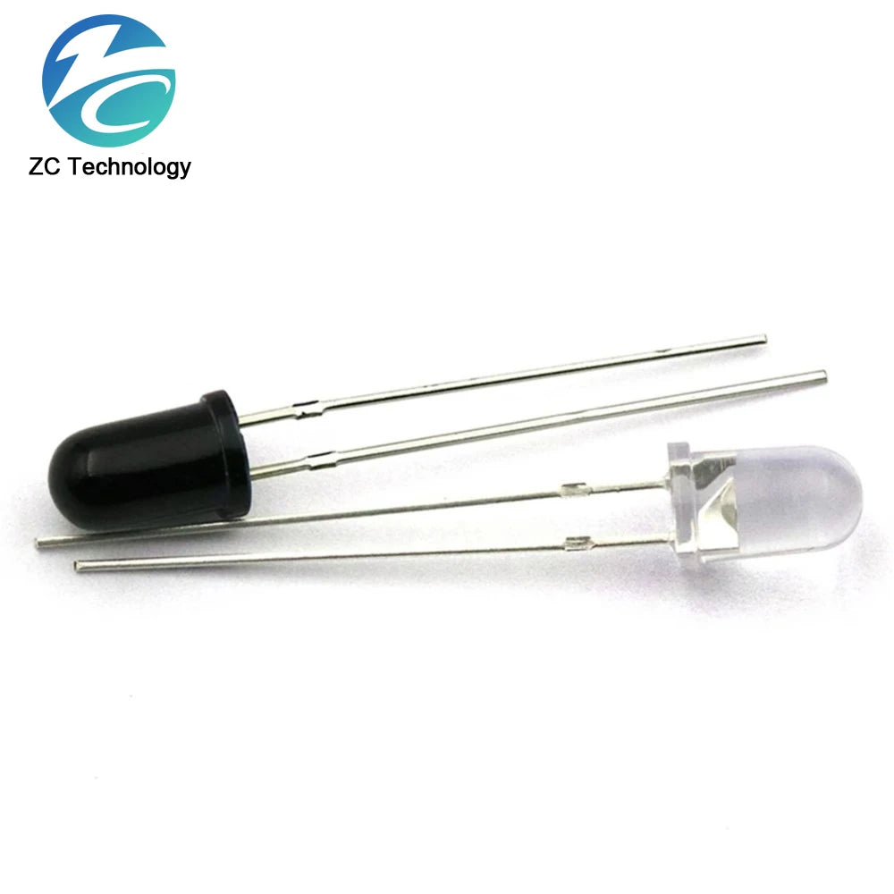10Pairs F3 3mm F5 5mm 940nm LEDs Infrared Emitter and IR Transmitter Receiver Diode Diodes 301A Infrared to tube For Arduino