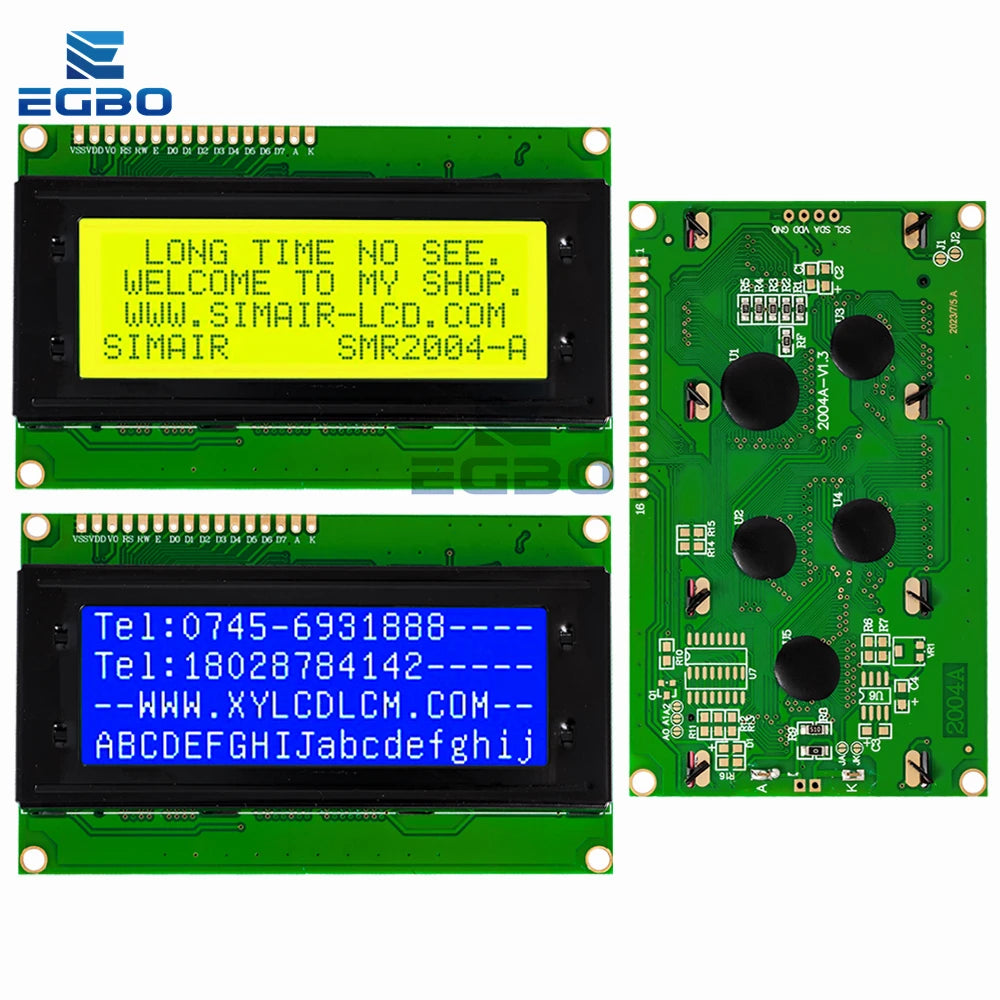1~5PCS LCD Board 2004 20*4 LCD 20X4 5V Blue/Green screen LCD2004 display LCD module LCD 2004