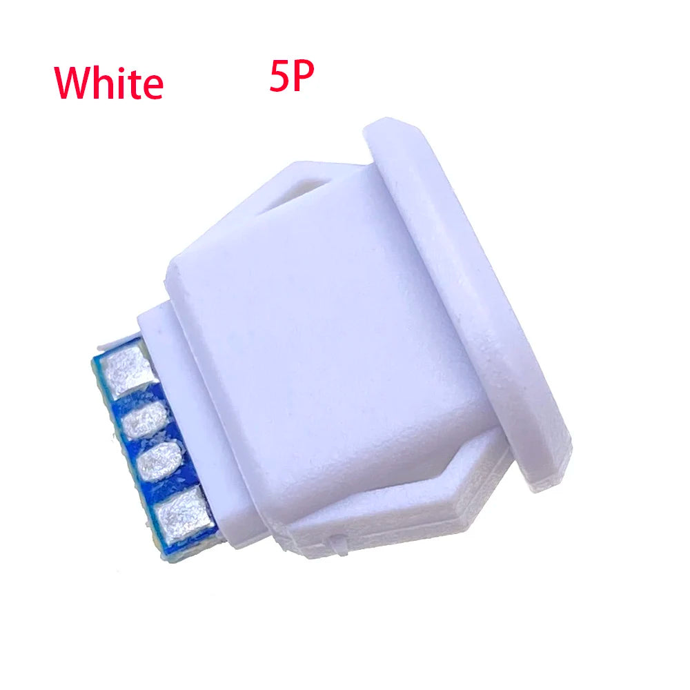 2-10pcs Buckle Female USB Type-C Waterproof Connector 5pin 6pin 5A High Current Fast Charging Socket USB-C Charging Plug