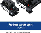 LCTC Solid State Relay Module 2 Or 4 Channels Relay DC TO AC DC TO DC 5A Common Positive Common Negative SSR DIN Mounted Relay