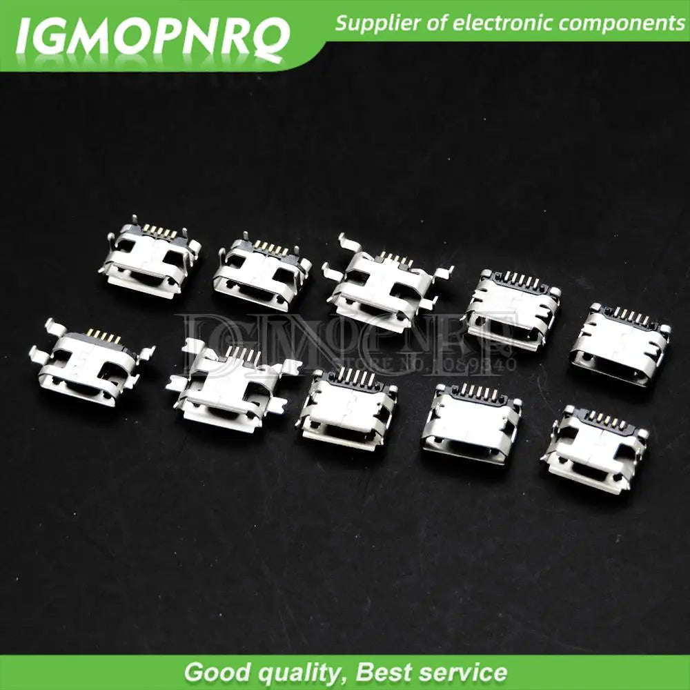 10 Types Each 5PCS Micro USB Female 4/5PIN DIP Type B SMT USB Connectors Jack Tail Sockect Plug Terminals For Diy repair MP3/4/5