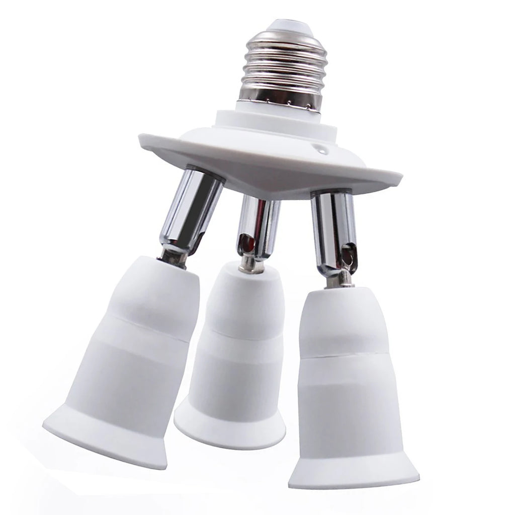 3/4/5 E26 E27 Edison Screw CFL LED Lamp Bulb Base Adapter Anti-Flame PBT Pendant Ceiling Mount Light Socket Splitter Extender