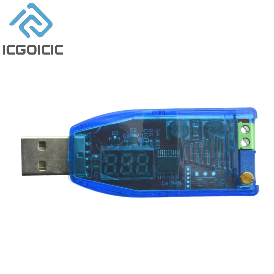 LED DC-DC 5V to DC 1-24V Adjustable Potentiometer USB Step Up/Down Buck Boost Converter Power Supply Voltage Regulator Module