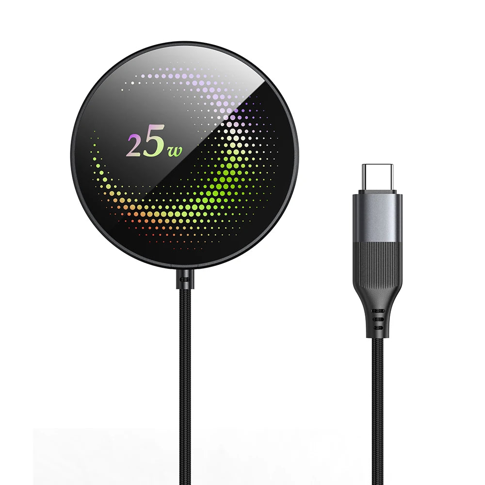 25W Magnetic Wireless Charger Compatible with Apple iPhone 17/16/15, Samsung, Xiaomi Phones, Car, Bedside, Desktop Wireless Indu