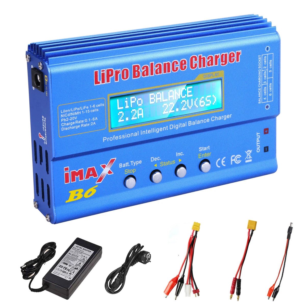 HTRC IMAX B6 80W RC Charger for Lipo NiMh Li-ion Ni-Cd Battery Charger RC B6 Charger Lipro Discharger Digital Balance Charger