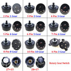 1 Piece High Temperature Resistant Rotary Gear Switch 2 3 4 5 6 7 8 10 Pin Band Knob Switch Of Juicer Mixer