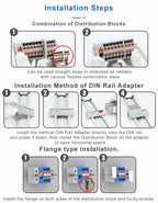 Distribution Block PTFIX 2.5mm² 2/4/6/7/12/13/18/19 Connection Push-in Electric Power Terminal Block Connector Mount on Din Rail