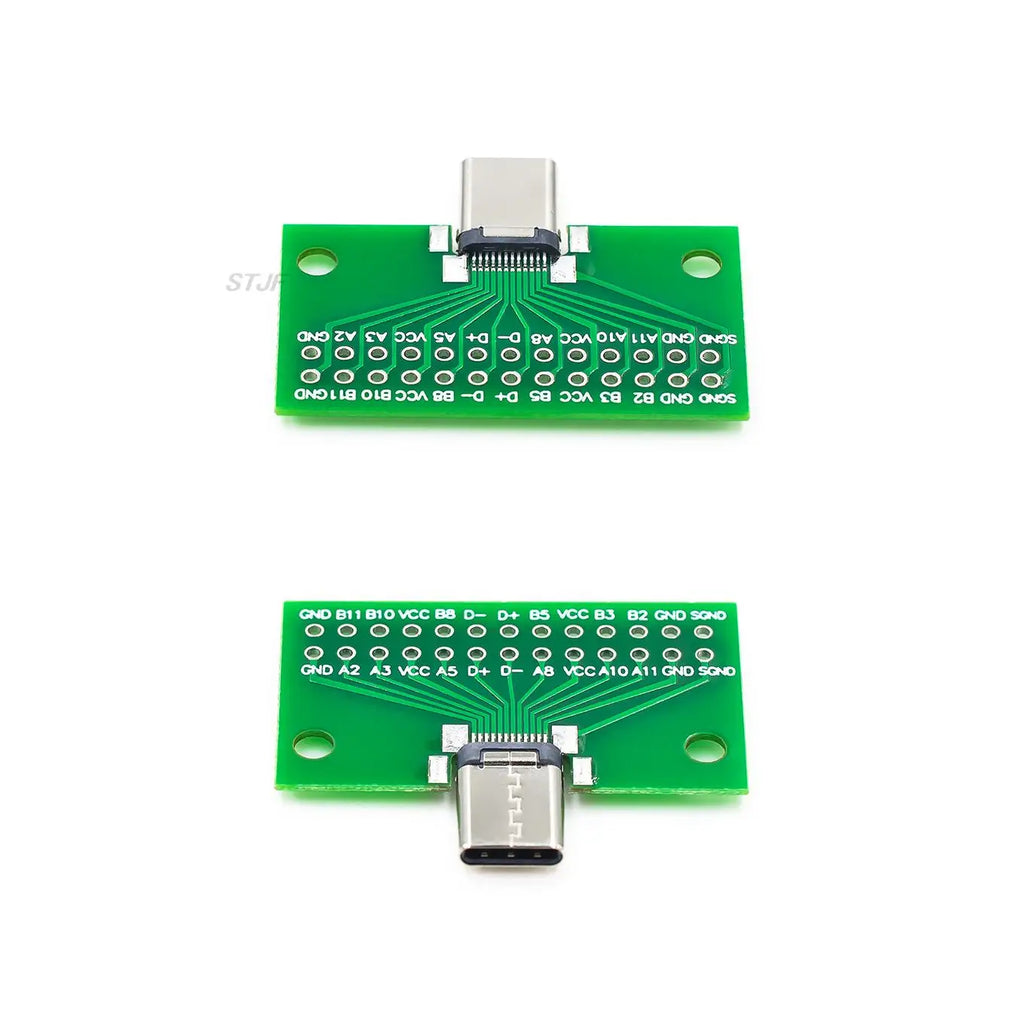 USB 3.1 Connector Type-C Adapter Plate PCB Board Female Male Head Convertor 2*13P to 2.54MM Transfer Test Board USB3.1 Module