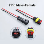 YanXi AMP 1/2/3/4/5/6 Pin Way Waterproof Electrical Auto Connector Male Female Plug with Wire Cable Harness For Car Motorcycle