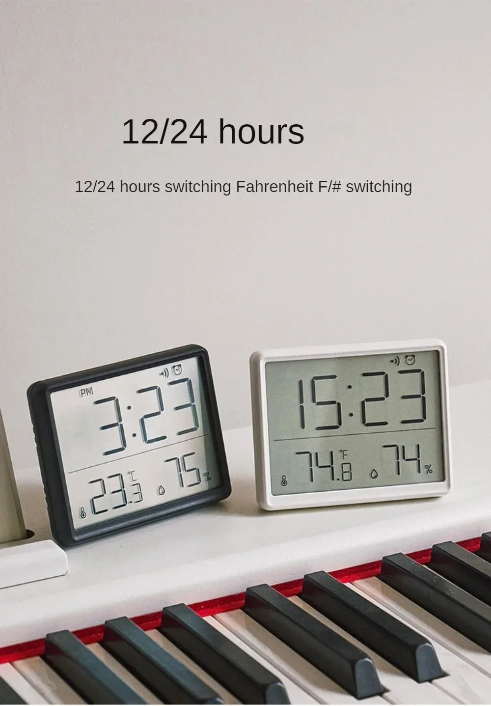 Indoor Multifunction Thermometer Hygrometer Automatic Electronic Temperature Humidity Monitor Clock Monitor Wall Monitor Clocks