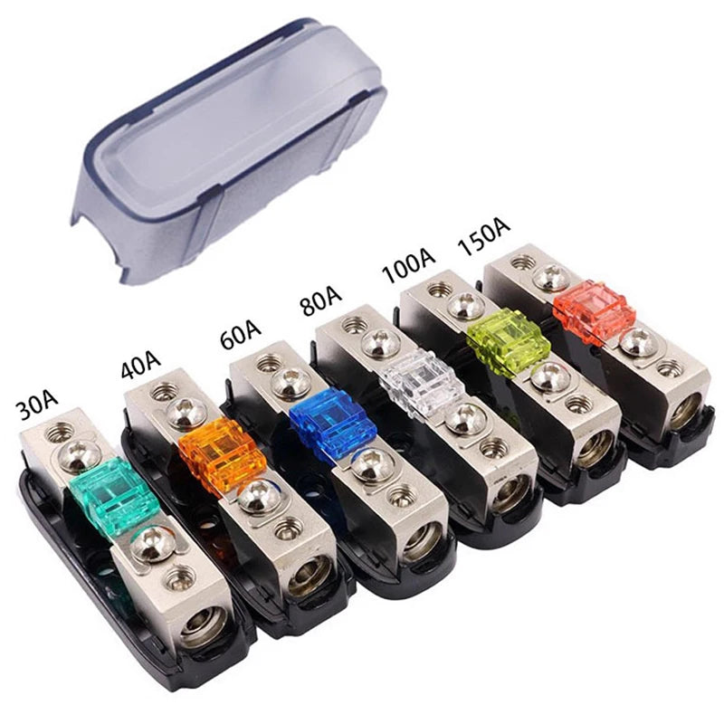 Plug-In Amplifier Fuse Holder 30-150A Car Power Cord Audio Modified Fuse Holder