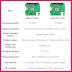Raspberry Pi 5 AI Kit Hailo-8 and Hailo-8L Accelerator Module 13Tops/26Tops with PCIe to M.2 Board