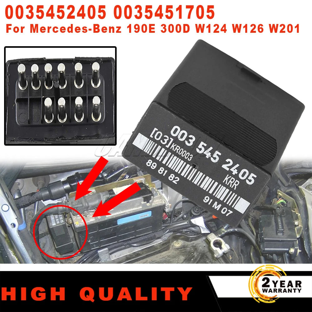 A0035451705 For Mercedes-Benz W124 C124 S124 W126 W463 R107 New 1Pc Fuel Pump Relay Electrical Relay A0025455205 Car Accessories