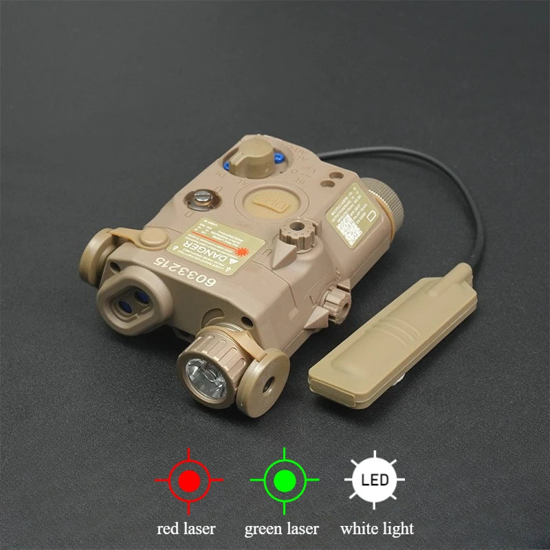 US Warehouse Tactical Gear PEQ15 PEQ Indicator Red Green Dual Laser/IR Light/IR Laser AR15 HK416 Hunting Accessory Fit 20MM Rail