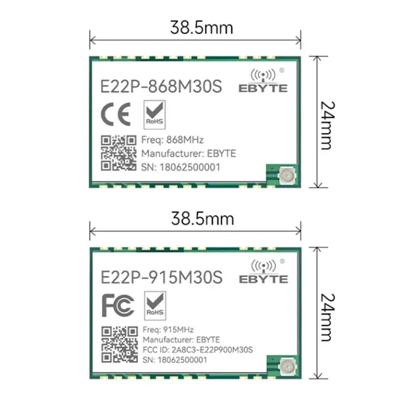 EBYTE SX1262 Lora Spread Spectrum E22P Series Wireless Module Built-In PA+LNA+SWA ESD Protection 30Dbm 12KM SPI 868Mhz