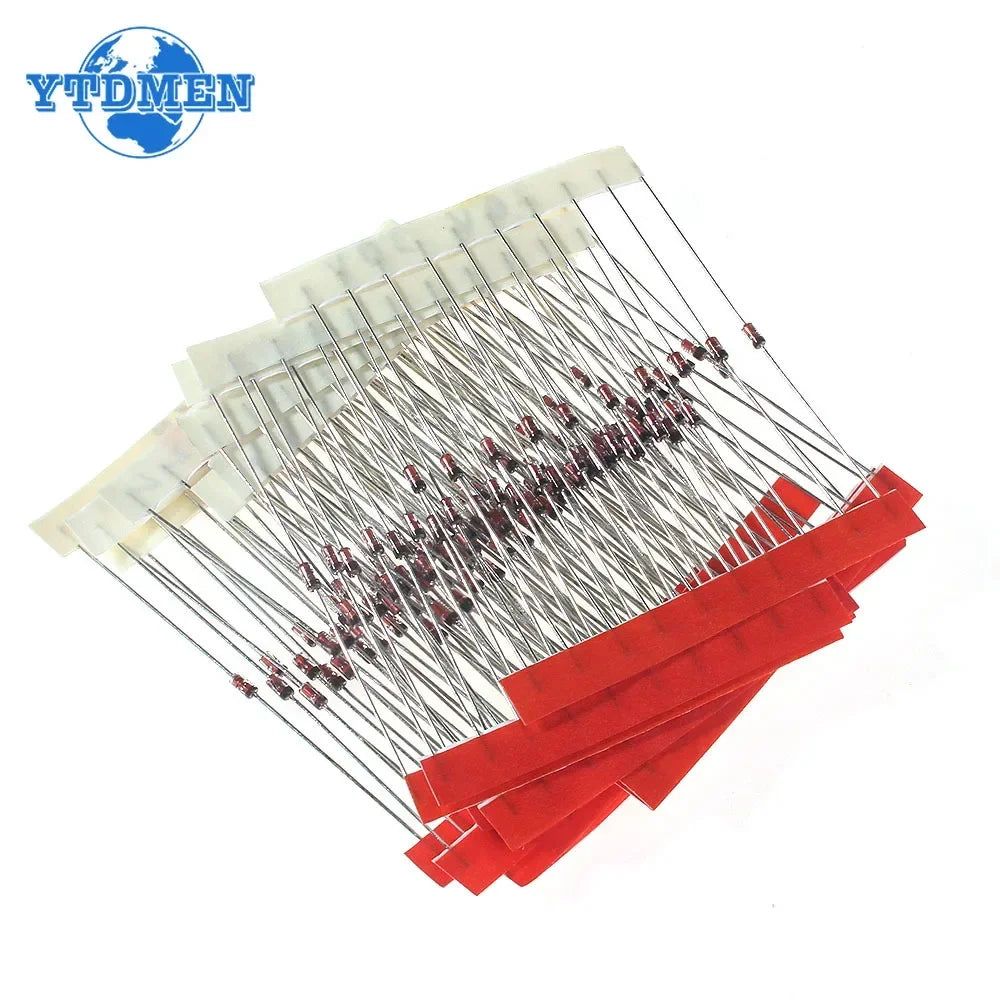 140pcs 1/2W Zener Diode Kit 0.5W DO-35 3.3V-30V 14Values Each 10pcs DIY Sample Assortment Set