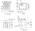1Pcs PCB terminal block FS1.5 DA803R 2601 1.5 mm² spacing 3.5 or 5.0 mm pitch gray 2601-1102 3 4 5 6