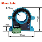 DC Current Transmitter -200-200A AC DC Hall Current Sensor Transducer 38mm Hole -150-150A 0-10V 4-20mA RS485 Current Transmitter