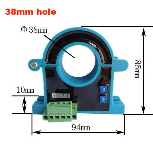 AC/DC0-1000A Hall Current Transmitter DC0-30A DC0-100A to 4-20mA 0-10V Output Open Loop 20mm 38mm Split Core Current Transducer